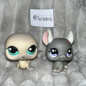 Seal and Chinchilla LPS littlest pet shop vintage